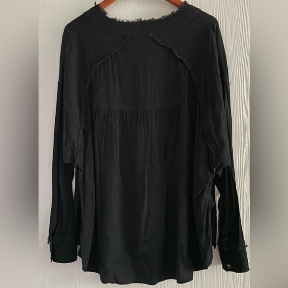 Carly Jean Los Angeles Black Alice Boho Blouse Size XS - Picture 3 of 8